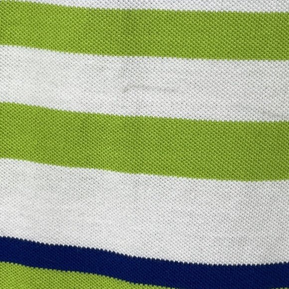US Polo Assn Polo Shirt Mens XL White Green Blue Stripe Embroider Small Red Logo - Picture 11 of 12